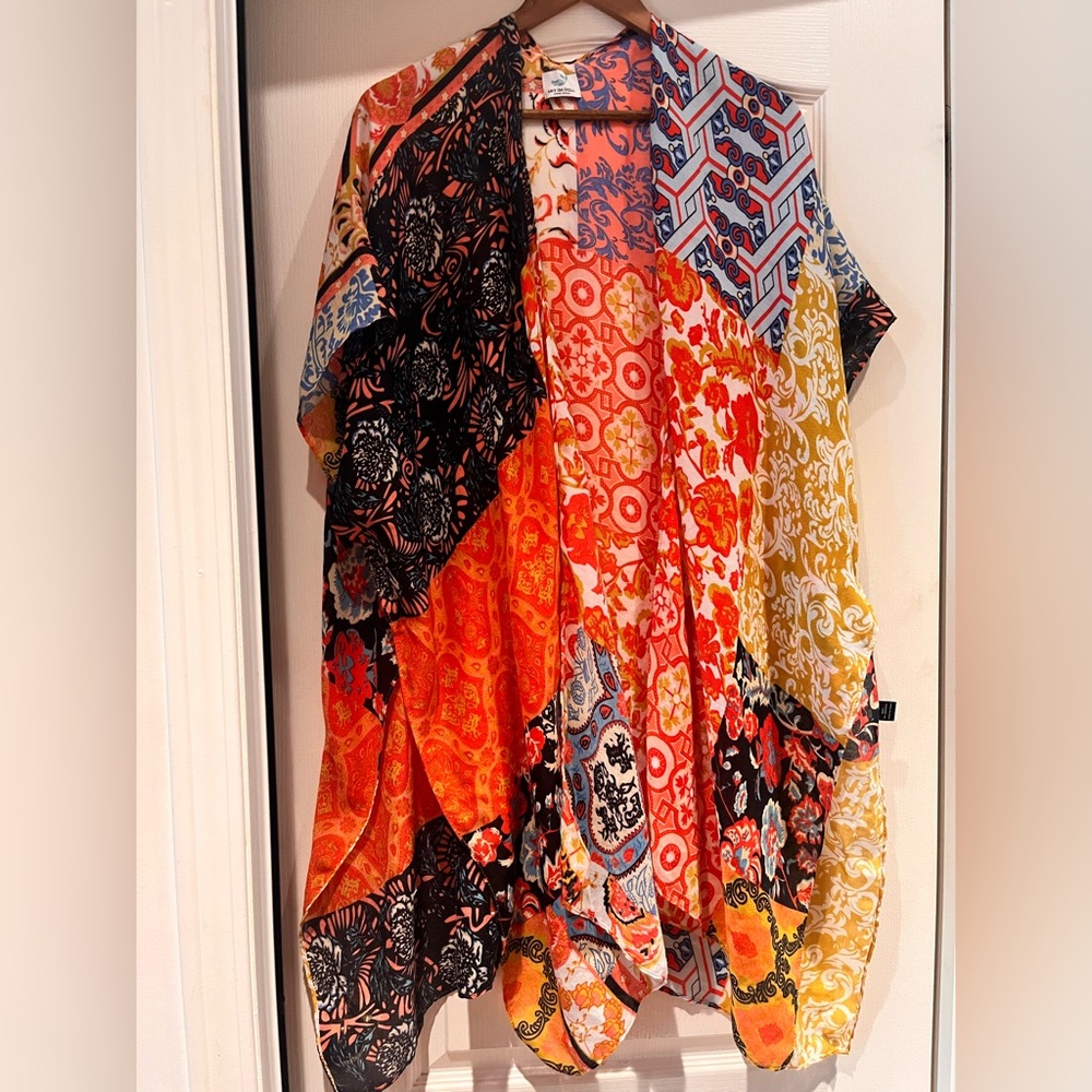 Multicolor Patchwork Boho Kimono - Women Accessories